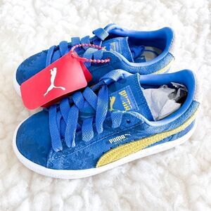 Puma Leather suede tropicali blue vibrant yellow Kids 12